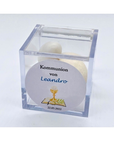 Aufkleber personalisiert 'Kelch mit Buch' - deutsch