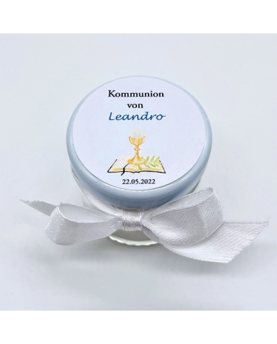 Aufkleber personalisiert 'Kelch mit Buch' - deutsch