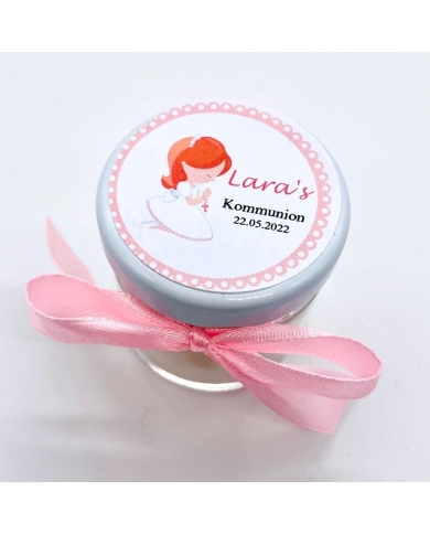 Autocollant personnalisé 'Fille priant - rouge' - allemand