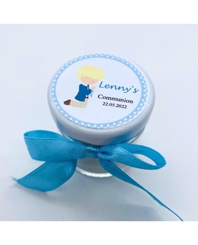 Aufkleber personalisiert 'Junge betend - Blond' - franz