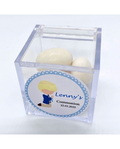 Aufkleber personalisiert 'Junge betend - Blond' - franz