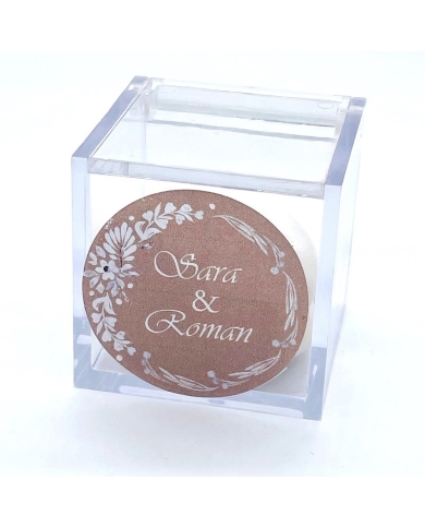 Autocollant personnalisé 'Fleurs blanches'