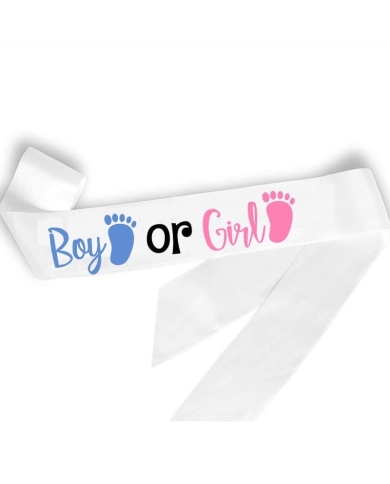 Babyparty - Schärpe 'Boy or Girl' - The-Weddingshop.ch