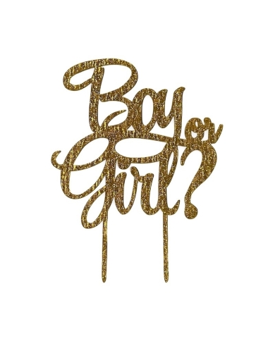 Cake Topper 'Boy or Girl' - or