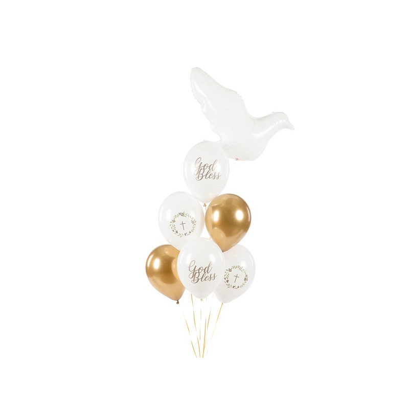 Kommunion Dekoration - Ballon God Bless - The-Weddingshop.ch