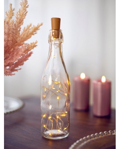 Lampes LED avec bouchon de bouteille (blanc chaud)
