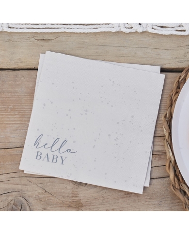 16 Serviettes 'Hello Baby'