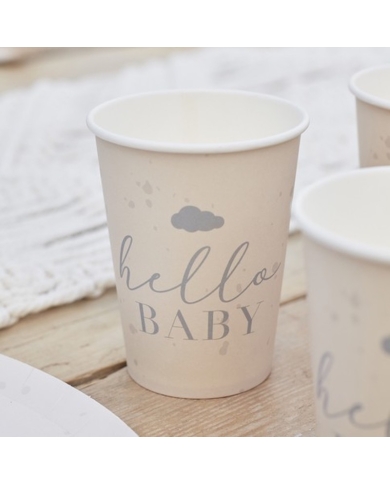 8 Gobelets 'Hello Baby'