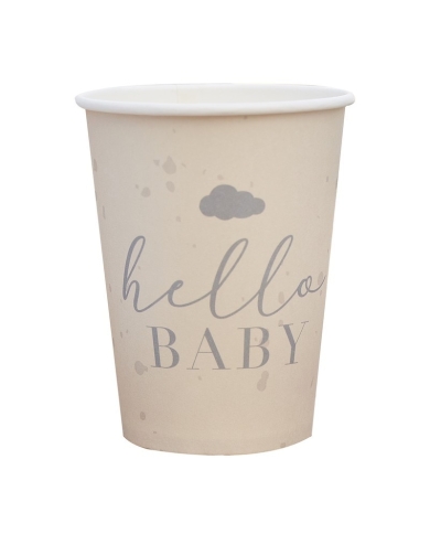 8 Gobelets 'Hello Baby'