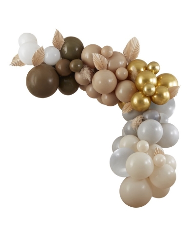 Ballongirlanden-Set Braun & Nude