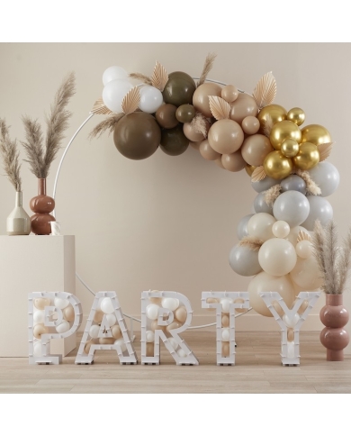 Ballongirlanden-Set Braun & Nude