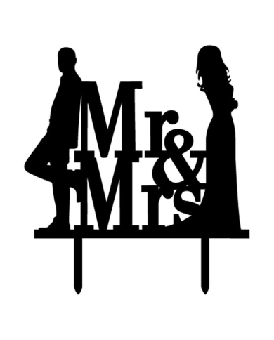 Tortenfigur / Brautpaar Mr & Mrs / The-weddingshop.ch
