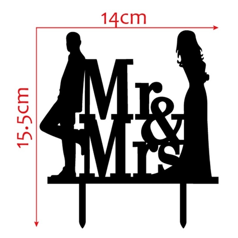 Tortenfigur / Brautpaar Mr & Mrs / The-weddingshop.ch