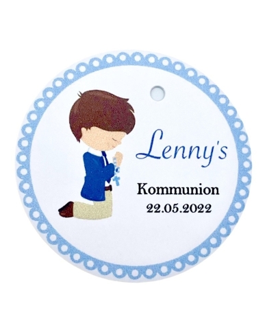 Pendentif personnalisé 'Garçon marron'