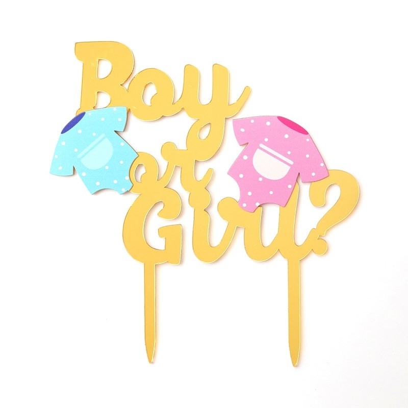 Cake Topper 'Boy or Girl'  - The-Weddingshop