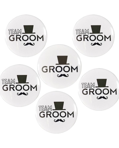 Polterabend - Button-Set 'Team Groom' - The-Weddingshop