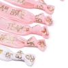 Bracelets 'Team Bride' (6 pièces) - rose