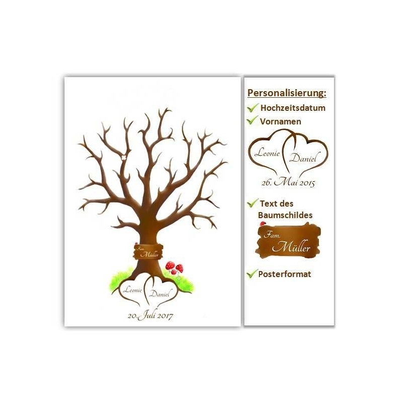 Fingerprint-Poster Wedding-Tree - The-Weddingshop