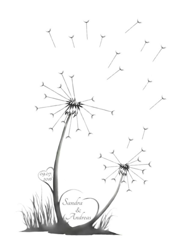 Fingerprint-Poster 'Brautpaar' (40 x 50 cm)