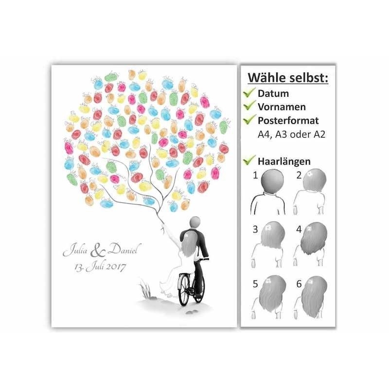 Fingerprint-Poster Fahrrad - The-Weddingshop