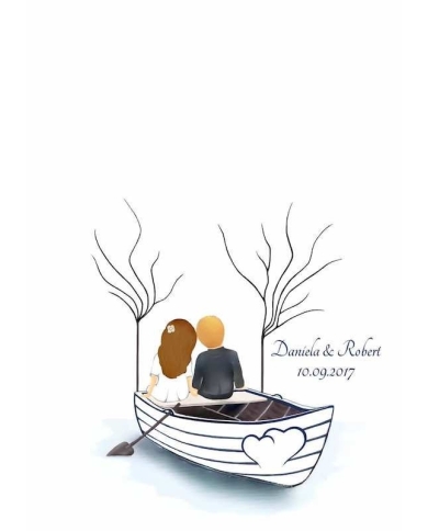 Fingerprint-Poster 'VW-Bus'