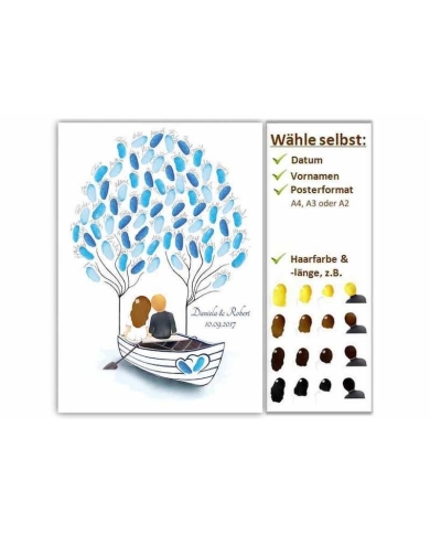 Fingerprint-Poster 'VW-Bus'