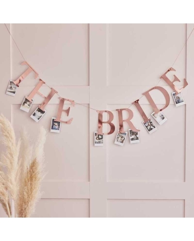 Girlande mit Fotoklammern 'The Bride'