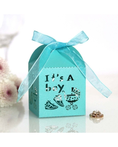 10 boîtes à dragées 'It's a boy'