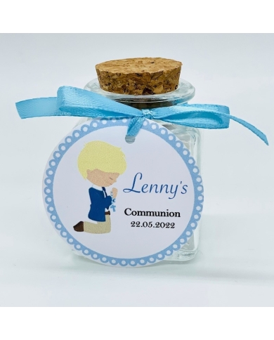 Korkenglas personalisiert 'Junge betend - Blond' franz