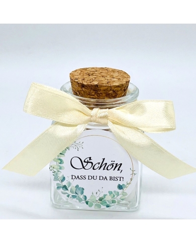 Aufkleber 'Schön dass du da bist - Eucalyptus'