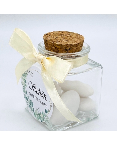 Korkenglas 'Schön dass du da bist - Eucalyptus'