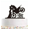 Cake Topper - Brautpaar mit Motorrad - The-Weddingshop