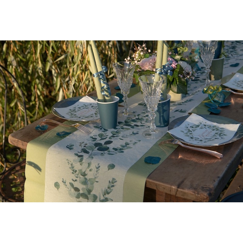 Tischdeko - Tischläufer 'Eucalyptus' - The-Weddingshop