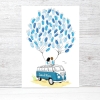 Fingerprint-Poster 'VW-Bus'