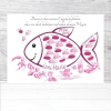Fingerabdruck Poster 'Fisch' - rosa