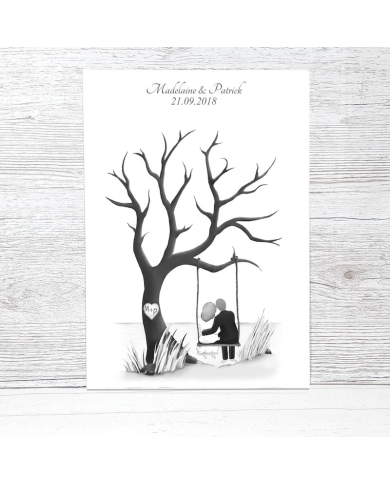 Fingerprint-Poster 'Schaukelblaum'