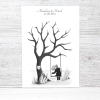 Poster avec empreintes digitales arbre avec mariés - The-Weddingshop