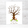 Poster avec empreintes digitales arbre - The-Weddingshop