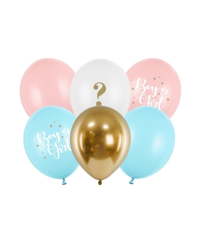 Ballon 'Boy ou Girl' ( 6 pièces)