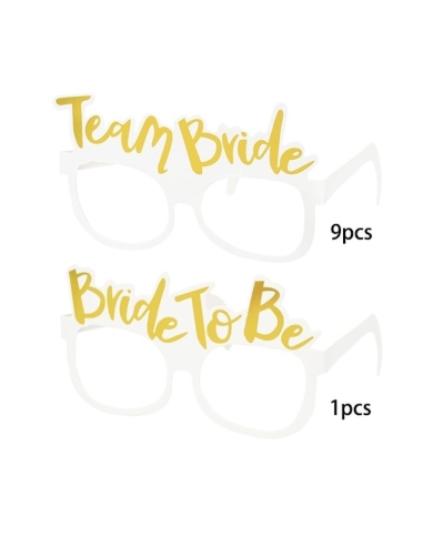 Deko Brille Set 'Team Bride' (10 Stück)
