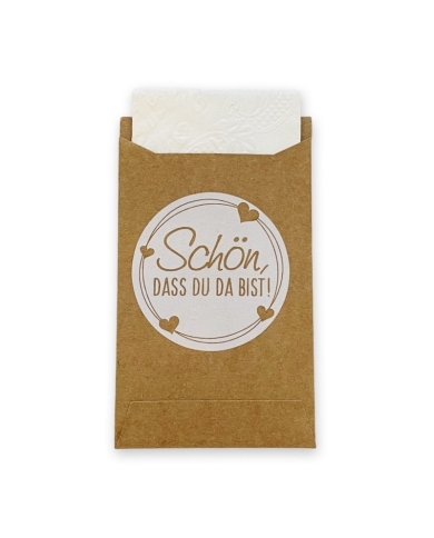 Flachbeutel für Freudentränen mit Aufdruck