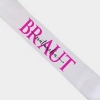 Personalisierte Schärpe Braut pink