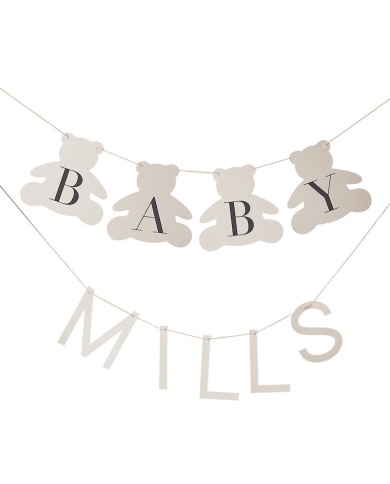 Guirlande Baby Shower 'Teddy Bear' personnalisable