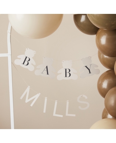 Girlande Baby Shower personalisierbar