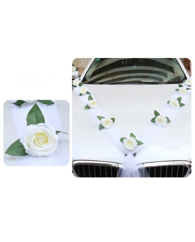 2 Guirlandes 'Roses' - Blanc