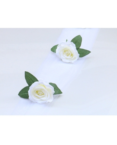 2 Guirlandes 'Roses' - Blanc