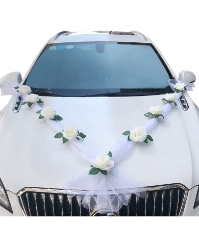 Autogirlande 'Rosen' - Weiss