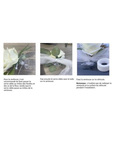 2 Guirlandes 'Roses' - Blanc