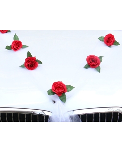 Autogirlande 'Rosen' - Rot