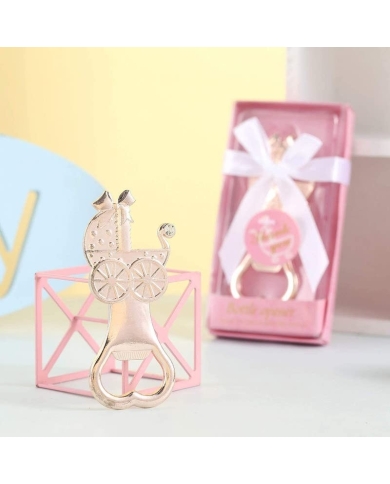 Flaschenöffner 'Kinderwagen' - Rosa